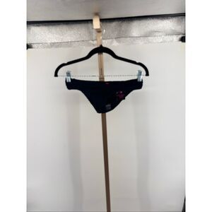 Victoria’s Secret Swim Black Crochet Lace Bikini Bottom XS NWT